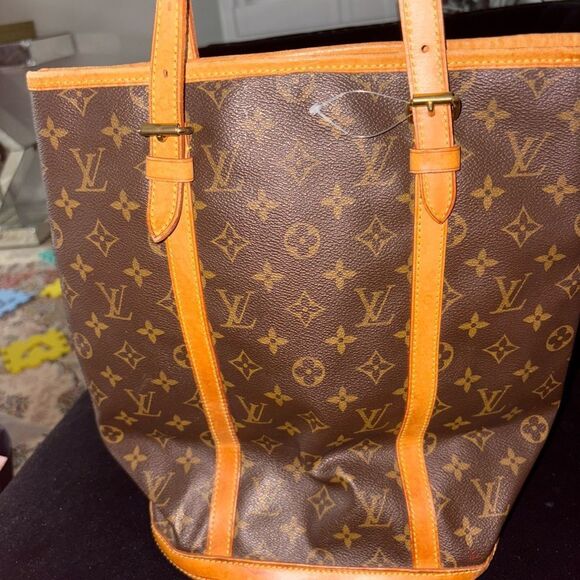 Used Louis Vuitton Brown Monogram Tote Bag bucket bag used good condition - Picture 13 of 16